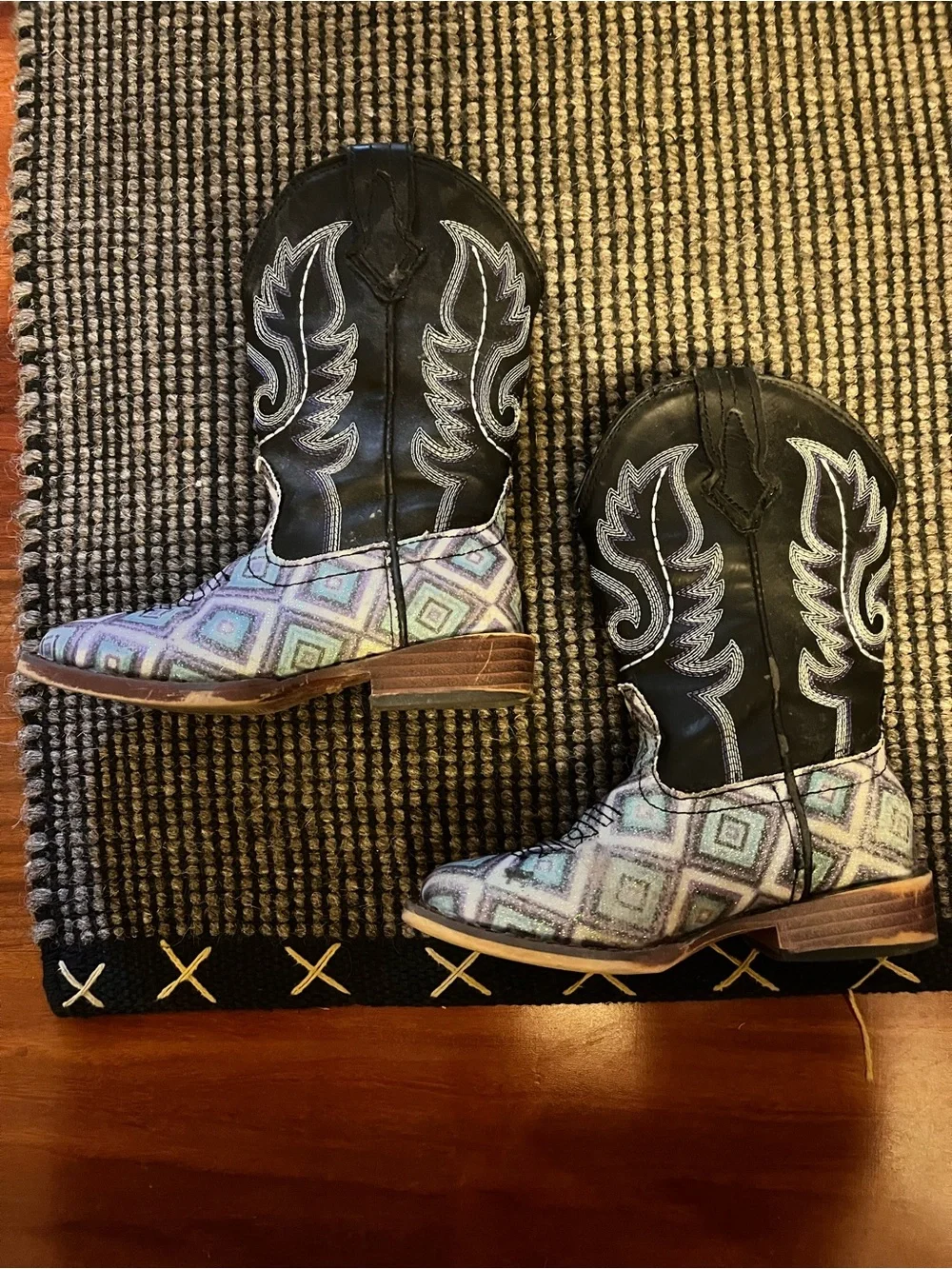 Toddler Girls Patterned Western Boots size 8/9